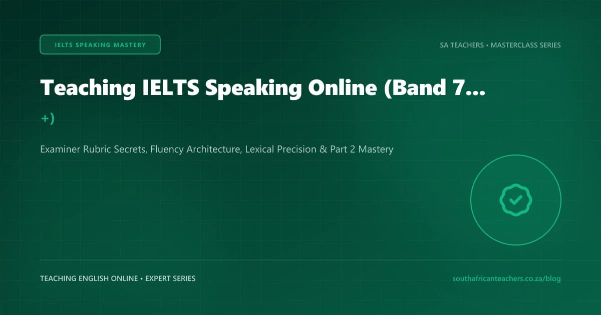 How to Teach IELTS Speaking Online and Guarantee Band 7 Plus: An Examiner-Backed Framework