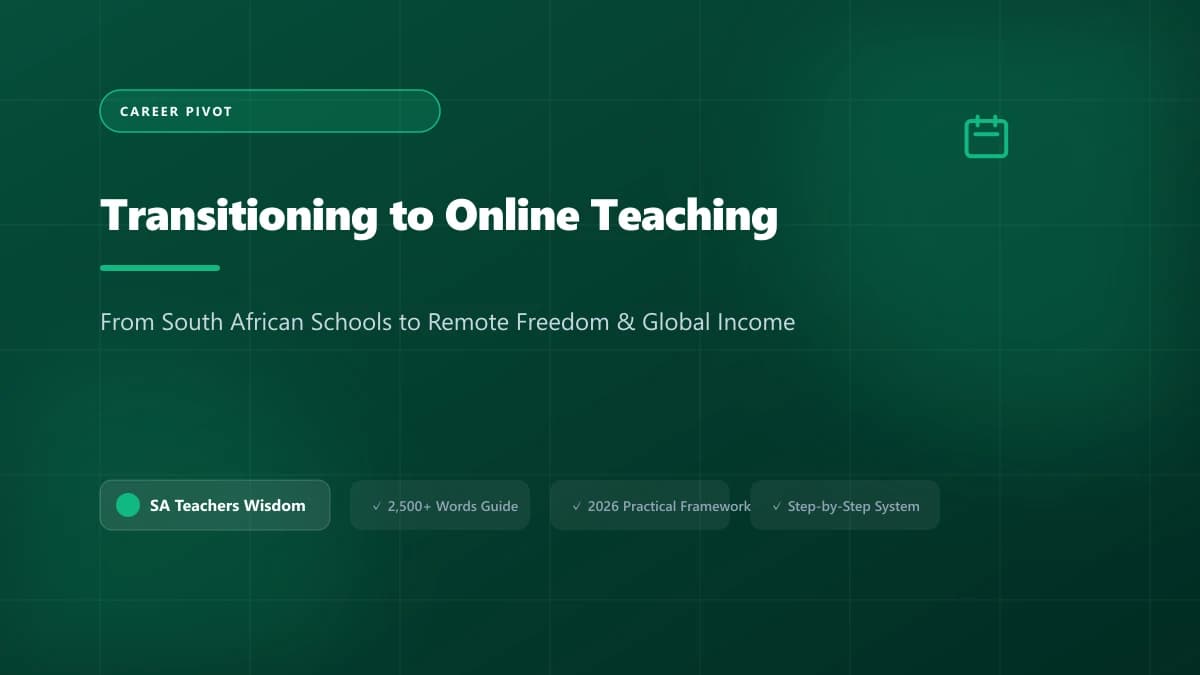 How to Transition from Classroom Teaching in South Africa to Teaching English Online Full-Time