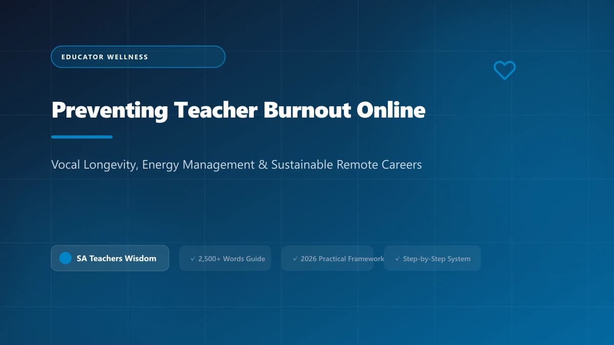 How to Prevent Teacher Burnout When Teaching English Online: Sustainable Schedules and Vocal Longevity