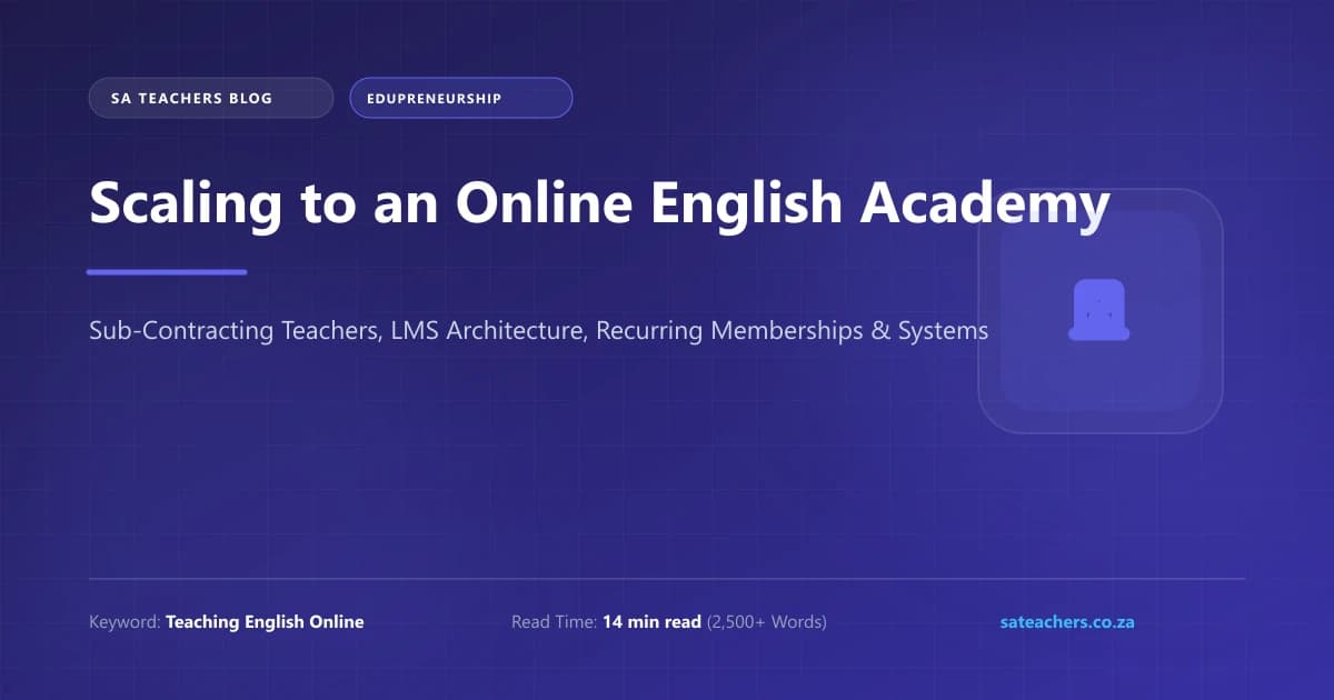 How to Scale from Solo Tutoring to an Online English Academy: Systems, Hiring, and LMS Architecture